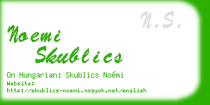 noemi skublics business card
